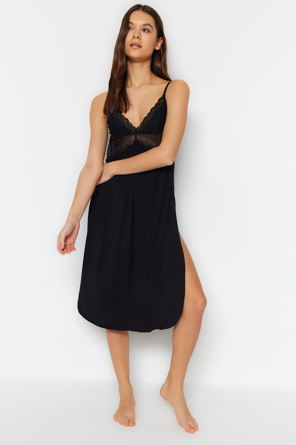 Black Lace Nightdress