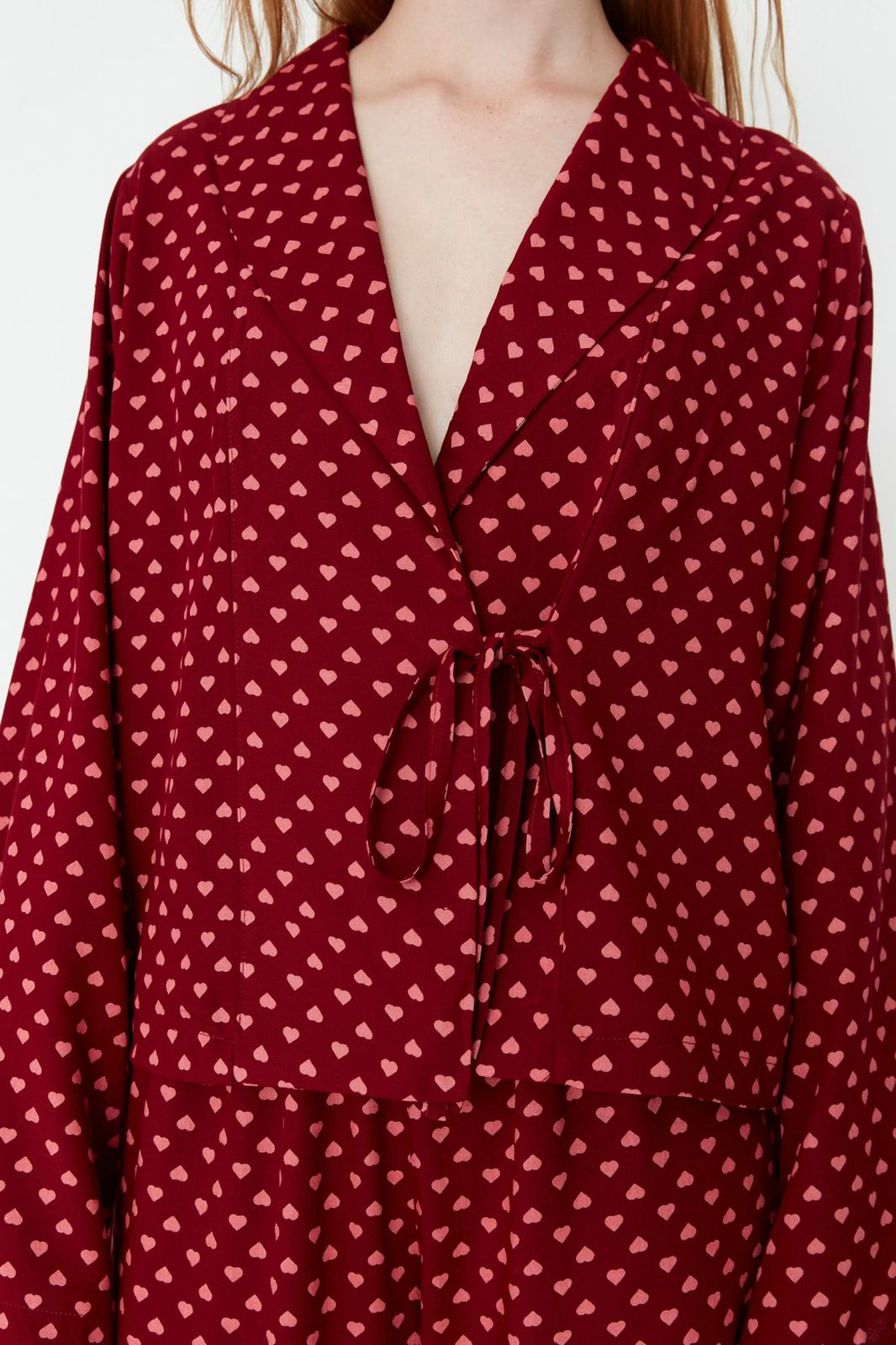 Burgundy Heart Pajama