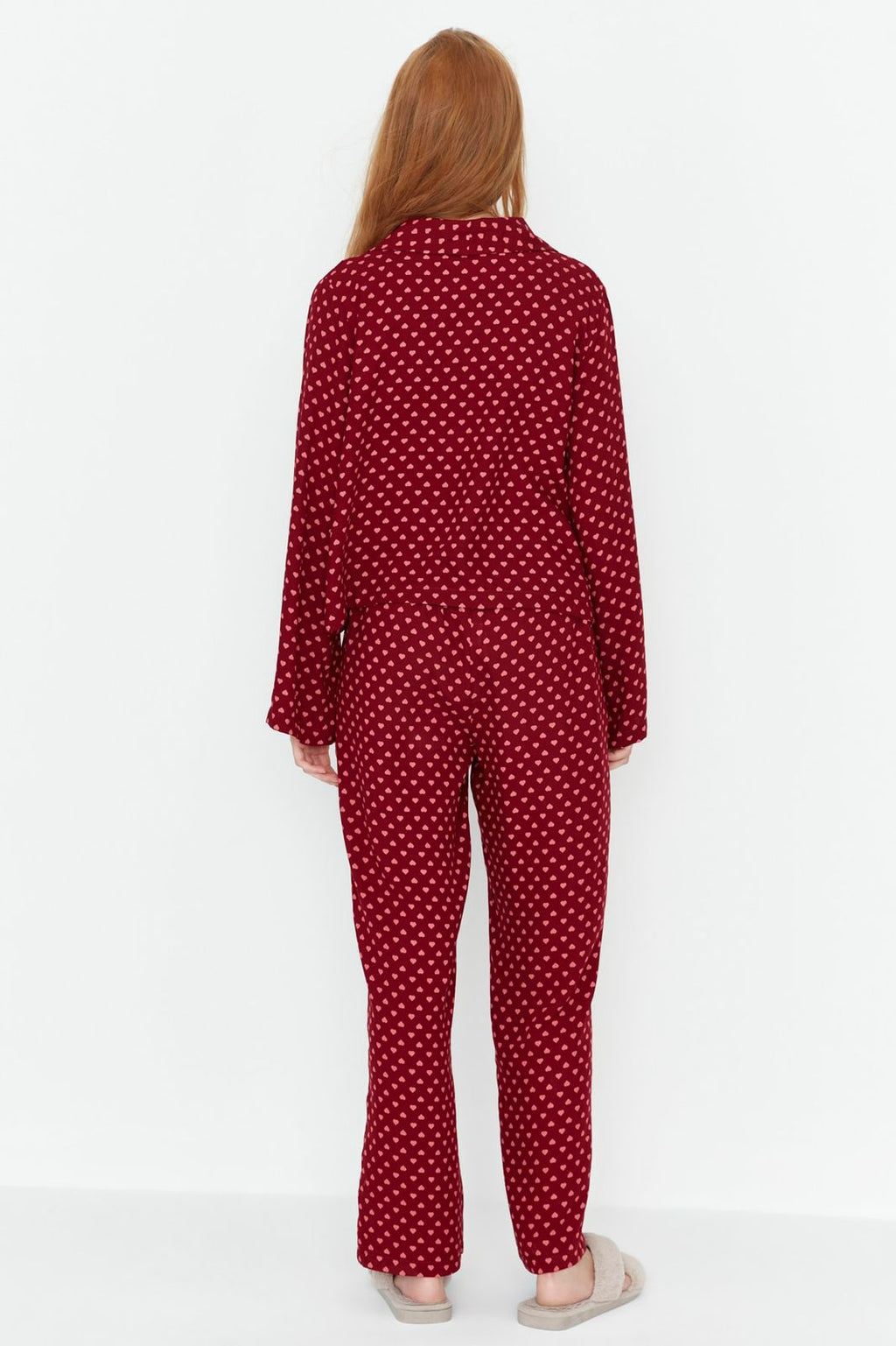 Burgundy Heart Pajama