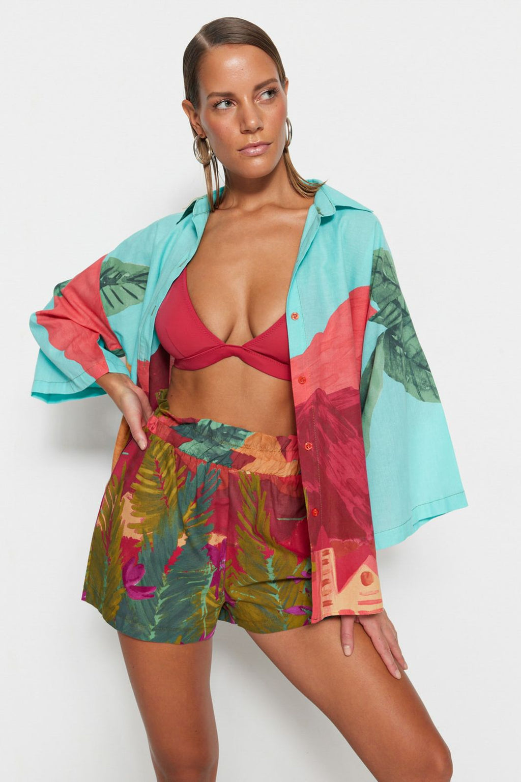 Beach Shirt and Shorts Set