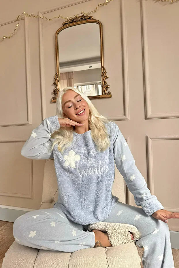 Blue Hello Winter Pajama