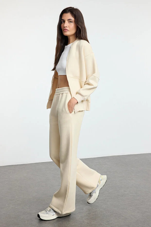 Oversized Fleece Knit Tracksuit Set
