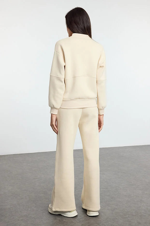 Oversized Fleece Knit Tracksuit Set