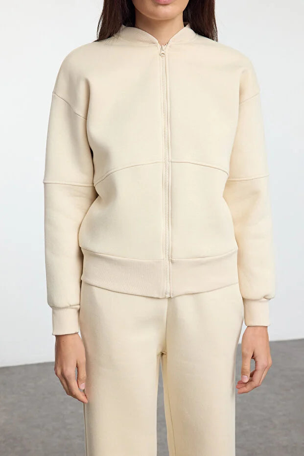 Oversized Fleece Knit Tracksuit Set